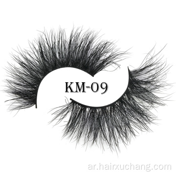 3D Mink Eyelashes Pondor 25mm حجم الرموش امتداد رموش كاذبة مع صناديق مخصصة